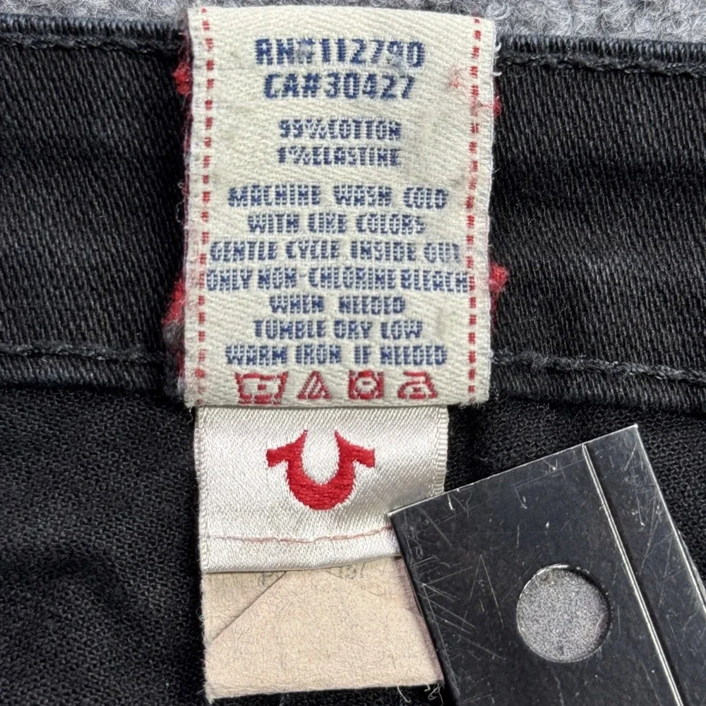 True Religion Stella Skinny Jeans Womens 28 Black Y2K Streetwear Retro